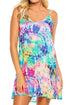 Luli Fama Celestial Dreams Drawstring Neckline Cami Shift Dress